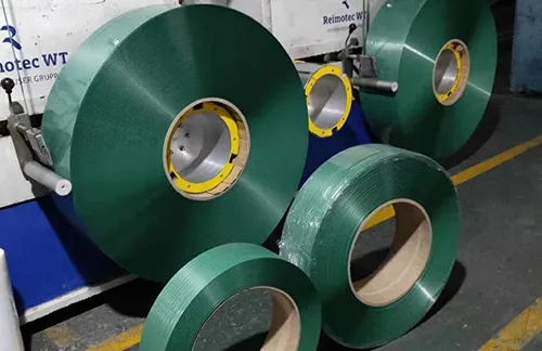  A resistência a tração das fitas de cintar é de até 1.500Kgf para atender as necessidades comuns na área de embalagem.